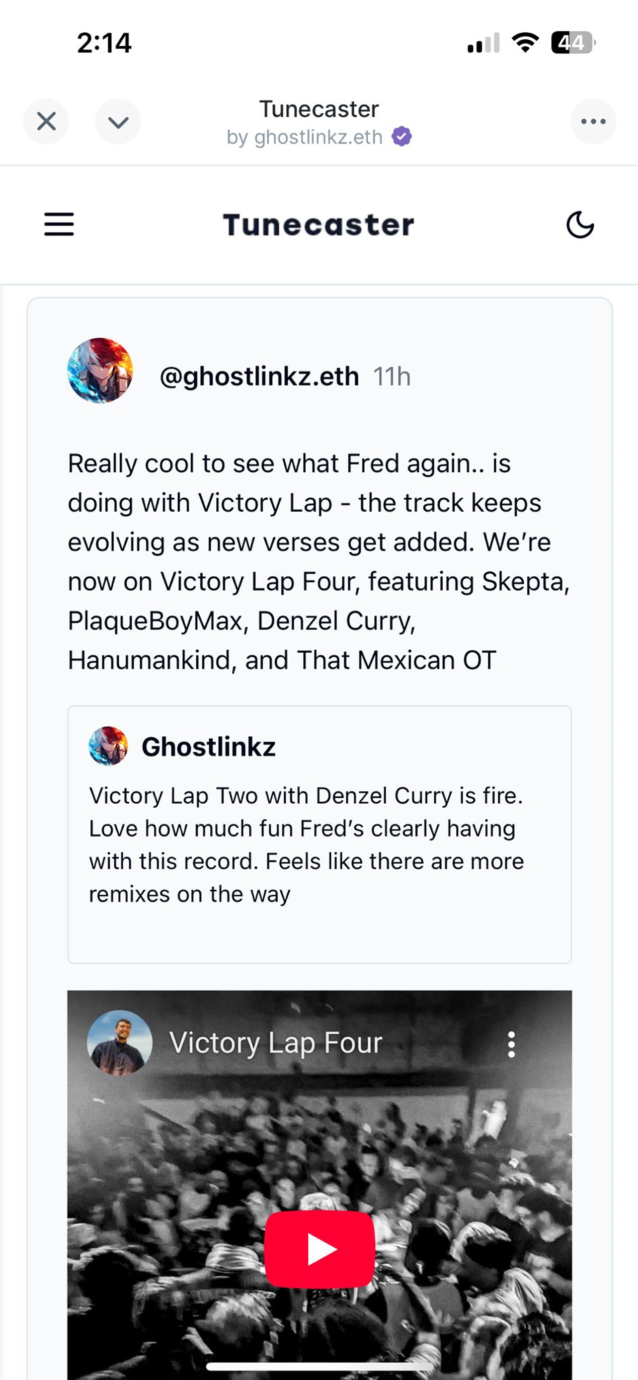 Tunecaster - Farcaster Mini Apps screenshot