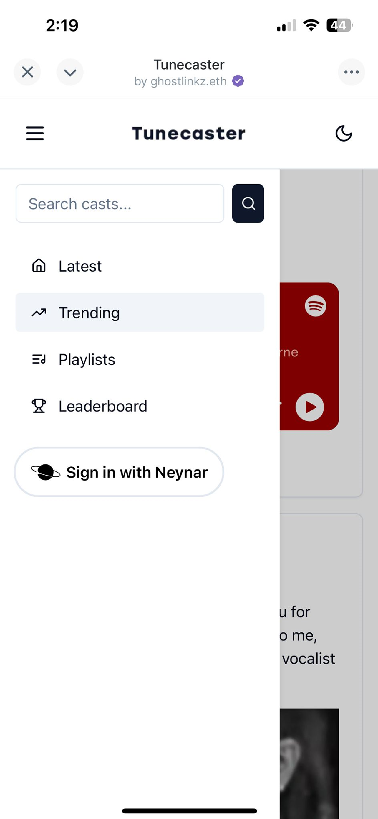 Tunecaster - Farcaster Mini Apps screenshot